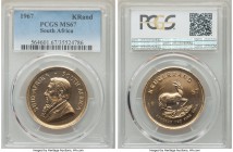 Republic gold Krugerrand 1967 MS67 PCGS, KM73. 

HID99912102018