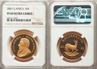 Republic gold Proof Krugerrand 2001 PR69 Ultra Cameo NGC, KM73. Essentially flawless, with the few hairlines that present only noticeable when viewed ...