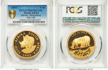 Republic gold Proof "Rhinoceros" Ounce 1995 PR69 Deep Cameo PCGS, KM198. 

HID99912102018
