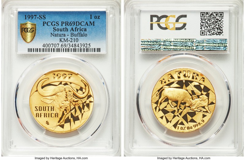 Republic gold Proof "Buffalo" Ounce 1997-SS PR69 Deep Cameo PCGS, Pretoria mint,...