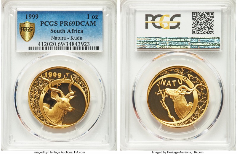 Republic gold Proof "Kudu" Ounce 1999 PR69 Deep Cameo PCGS, KM255. 

HID99912102...