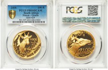 Republic gold Proof "Giraffe" 100 Rand 2006 PR69 Deep Cameo PCGS, Pretoria mint, KM429. AGW 1.00 oz. 

HID99912102018