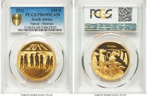 Republic gold Proof "Meerkat" 100 Rand 2011 PR69 Deep Cameo PCGS, Pretoria mint, KM512. AGW 1.00 oz. 

HID99912102018