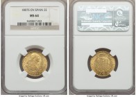 Charles IV gold 2 Escudos 1807 S-CN MS64 NGC, Seville mint, KM435.2. Fully brilliant and well struck, with a sublime velvety texture that can only be ...