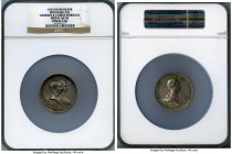 Charles IV silver Marriage Medal 1765 AU58 NGC, 50mm, 53gm, Molinari-356, Vives-45. By T. Prieto. Struck to a very high degree of relief with pronounc...