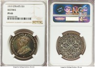 British Colony. George V Proof Restrike Dollar 1919 PR65 NGC, KM33. Very sharply struck with deep, reflective mirror fields. A splendid coin of high q...