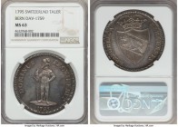 Bern. Canton Taler 1795 MS63 NGC, KM149, Dav-1759. A characteristically expressive Swiss taler, luminous will aged cabinet tone and ample peach and tu...