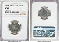 Confederation Specimen Franc 1905-B SP67 NGC, Bern mint, KM24. A virtually perfect type coin exhibiting watery mirrors and an exacting strike.

HID999...