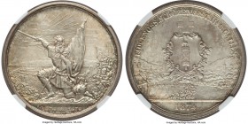 Confederation "St. Gallen Shooting Festival" 5 Francs 1874 MS66 NGC, KMX-S12. Fully medallic in quality with an immensely tangible relief about the de...