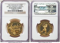 Confederation gold Proof "Appenzell Shooting Festival" 1000 Francs 1986 PR69 Ultra Cameo NGC, KM-XS27. Mintage: 300. AGW 0.7523 oz.

HID99912102018