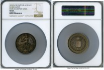 Confederation silver "Velocipede Association in Lucerne" Medal 1893 MS63 NGC, by Lauer, SM-833, 50mm. Issued for the 7th Bundestag (Federal day) of th...