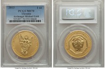 Republic gold "Archangel Michael" 20 Hryven (1 oz) 2013 MS70 PCGS, KM-Unl. AGW 1 oz. (stated as 31.1gm. gold of 999,99 purity).

HID99912102018