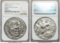 John Paul II 10-Piece Certified bronze & silver Medal Set NGC, 1) silver Anno III (1981) - MS65 2) bronze Anno III (1981) - MS65 Brown 3) silver Anno ...