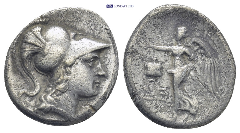 Pamphylia, Side. AR Drachm, (12mm, 3.9 g). Circa 3rd-2nd centuries BC. Dei-, mag...