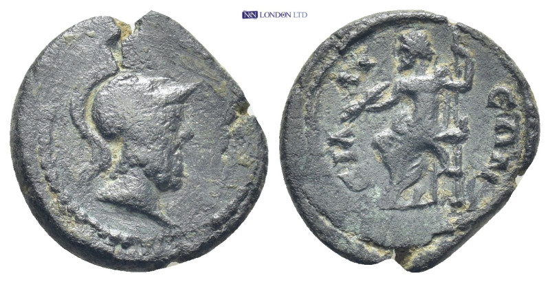 Pamphylia. Sillyon.The Antonine Era (96 to 192 AD). Bronze Æ (17mm, 3.4 g). Bear...