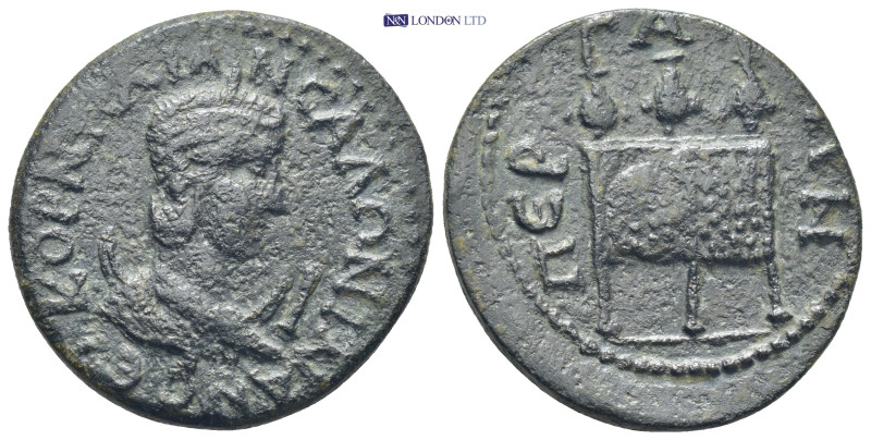 PAMPHYLIA. Perge. Salonina (Augusta, 254-268). Ae 10 Assaria.(32mm, 17.3 g) Obv:...