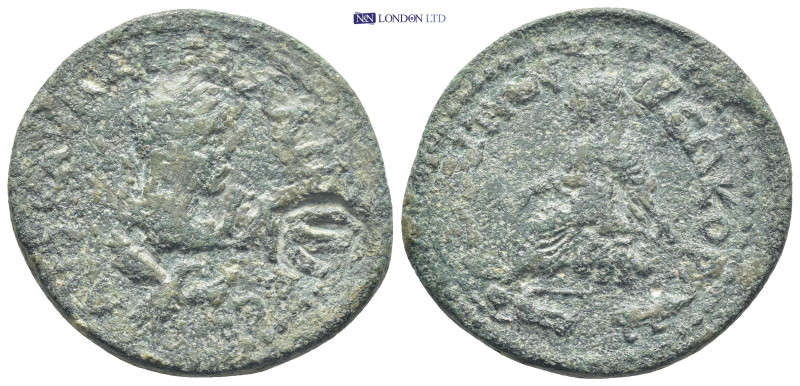 Pamphylia, Side, Gallienus Æ (31mm, 20.4 g) AD 253-268. Laureate, draped and cui...