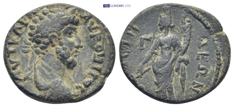 Pisidia. Isinda . Lucius Verus AD 161-169. Bronze Æ (22mm, 6.8 g) Laureate-heade...