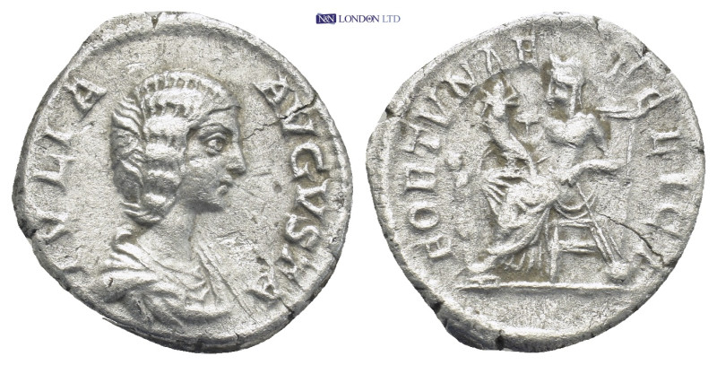 Julia Domna, wife of Septimius Severus. Silver denarius (18mm, 3.0 g). AD 207. I...