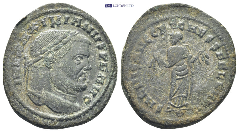 Maximianus Herculius AD 286-305.AE Follis Carthage (9 Gr. 29mm.) 
Laureate head ...