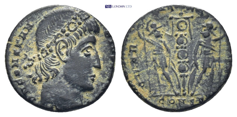 Constans. (346-349 AD). Æ Follis. (14mm, 1.64 g) Constantinople. Obv: CONSTANTIV...