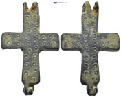 Byzantine cross with circular designs, suspension loop (46mm, 14.3 g)