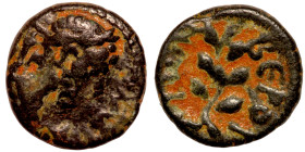 Seleucis and Pieria. Antioch. Pseudo-autonomous issue, time of Nero, 54-68. Head of Apollo to right. Rev. [ANTIOX]EΩN ΔΡ Laurel branch.

12mm 1,42g...