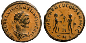 Diocletian, 284-305. Antoninianus (bronze, Antioch. IMP C C VAL DIOCLETIANVS P F AVG

22mm 3,76g