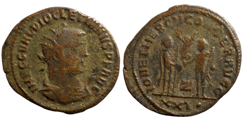 Diocletian, 284-305. Antoninianus (bronze, Antioch. IMP C C VAL DIOCLETIANVS P F...