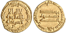 Abbasid: al-Mahdi (775-785), gold dinar (4.05g), AH 161. A-214. Slightly clipped, choice strike, about uncirculated. 

Estimate: 400-450 USD