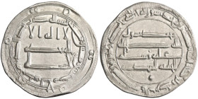 Abbasid: al-Mahdi (775-785), silver dirham (2.92g), Madinat al-Salam (Baghdad) mint, AH 162. A-215. About uncirculated. 

Estimate: 60-80 USD