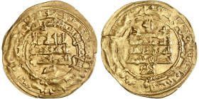 Samanid: Nasr II ibn Ahmad (914-943), gold dinar (4.01g), al-Muhammadiya mint, AH 319. Citing Abbasid caliph al-Muqtadir. A-1449. Choice extremely fin...