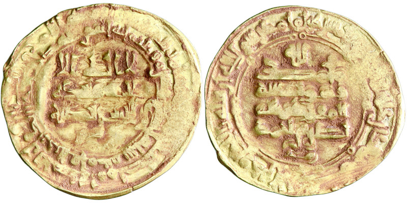 Samanid: Nasr II ibn Ahmad (914-943), pale gold dinar (4.04g), al-Muhammadiya mi...