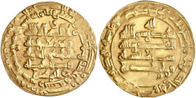 Buwayhid: Baha' al-Dawla Abu Nasr (989-1012), gold dinar (4.40g), Suq al-Ahwaz mint, AH 399. Citing Abbasid caliph al-Qadir and ruler as "shahanshah" ...
