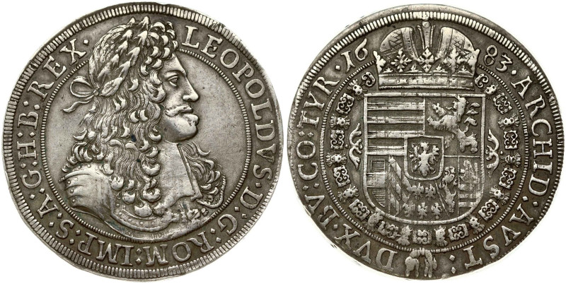 Holy Roman Empire, Tyrol. Leopold I (1657-1705). Taler 1683, Hall. Silver 28.58 ...