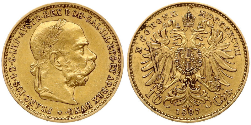 Austria. Franz Joseph I (1848-1916). 10 Corona 1897. Gold 3.37 g. KM 2805.