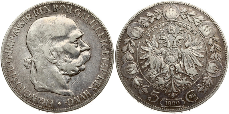 Austria. Franz Joseph I (1848-1916). 5 Corona 1900. Silver 23.64 g. KM 2807.