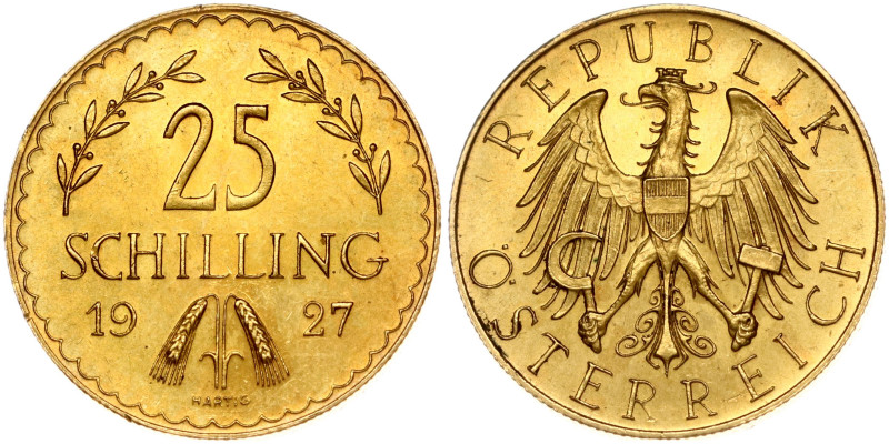 Austria. 25 Schilling 1927. Gold 5.88 g. KM 2841, Fr. 521.