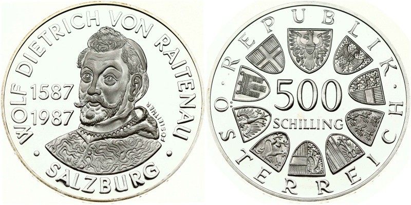 Austria 500 Schilling 1987 400th Anniversary - Birth of Salzburg's Archbishop vo...