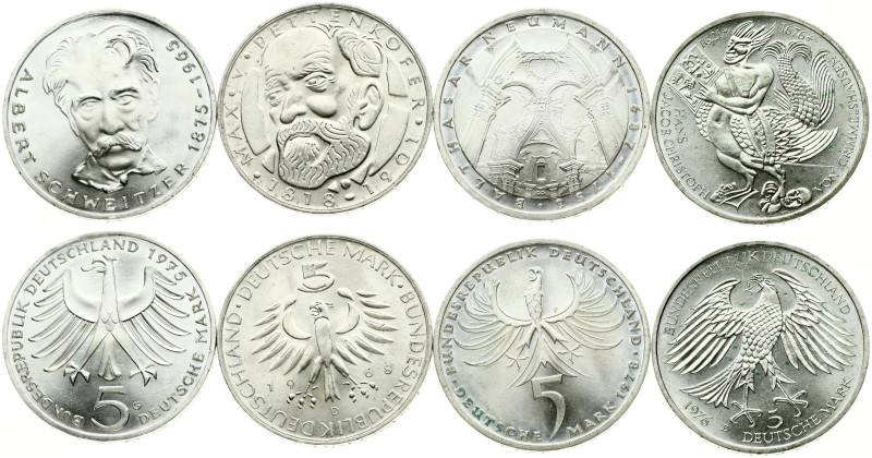 Germany, Federal Republic. 5 Mark 1968-1978. Commemorative issue. Silver .625, t...