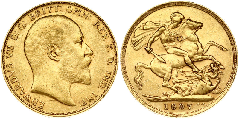 Great Britain. Edward VII (1901-1910). Sovereign 1907. Gold .916, 7.96 g. KM 805...