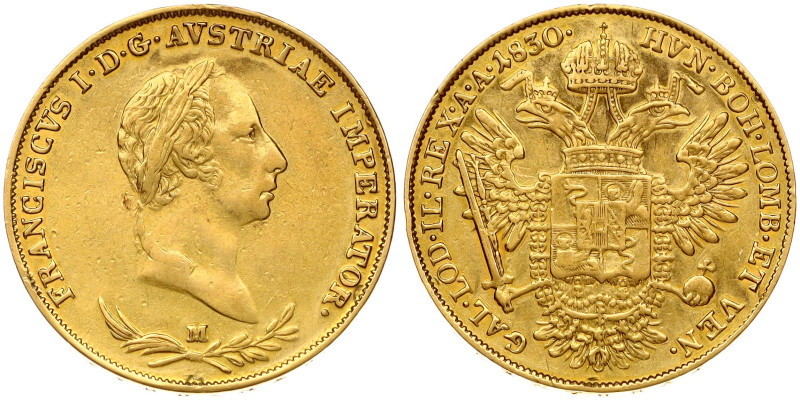 Italy, Lombardy-Venetia. Franz I (1815-1835). Sovrano 1830 M. Gold 11.23 g. C 11...