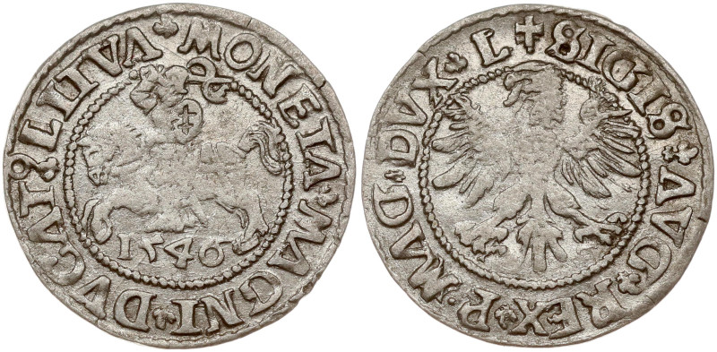 Lithuania. Zygmunt I Stary (1506-1548). Polgrosz 1546 Vilnius. Silver 1.17 g. as...