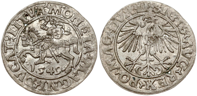 Lithuania. Zygmunt II August (1545–1572). Polgrosz 1549 Vilnius. Silver 1.14 g. ...