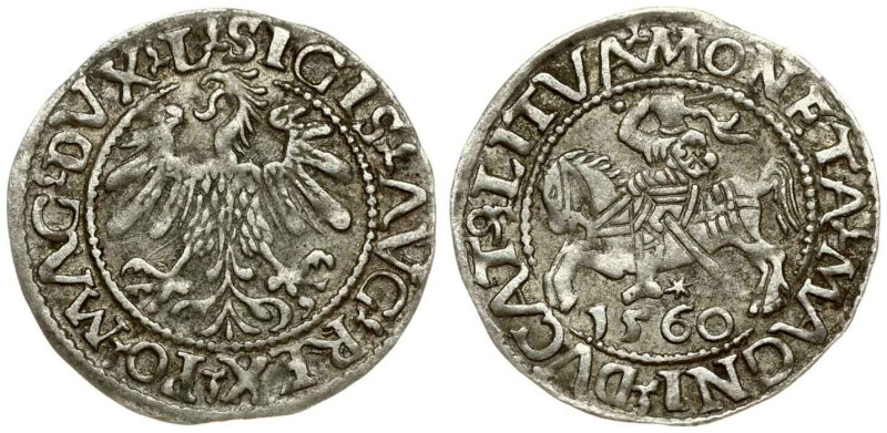 Lithuania. Zygmunt II August (1545-1572). Polgrosz 1560 Vilnius. Legend ends L/L...