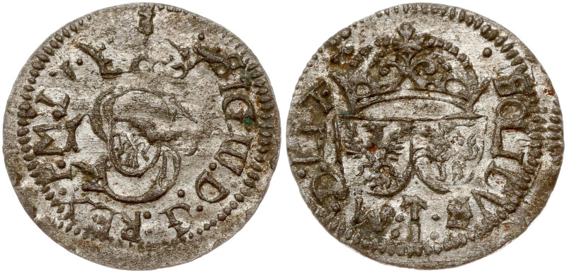 Lithuania. Zygmunt III Waza (1587-1632). Szelag 1615 Vilnius. Billon 0.77 g. Iva...