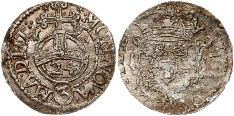 Lithuania. Zygmunt III Waza (1587–1632). Poltorak 1619, Vilnius. Silver 0.97 g. ...