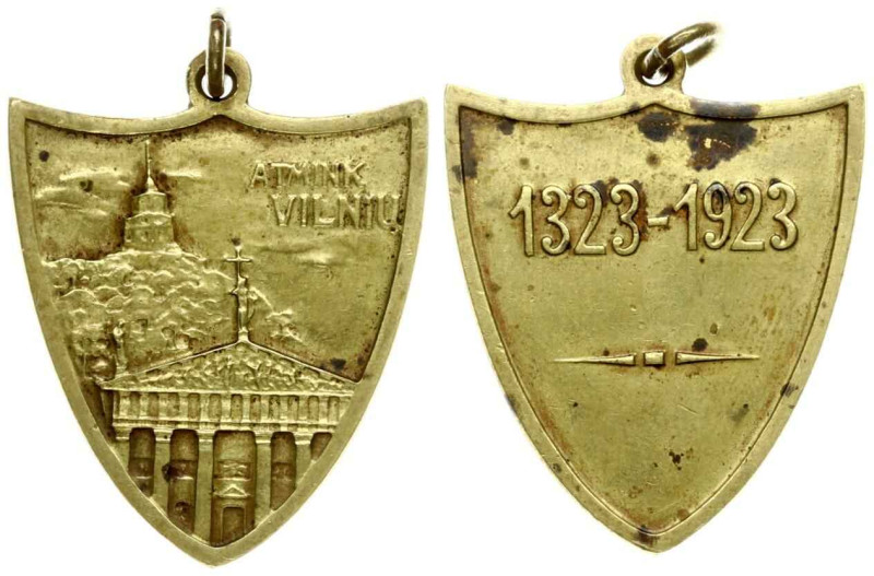 Lithuania. Medal Vilnius 600 years. Brass 36 X 29 mm, 11.76 g.