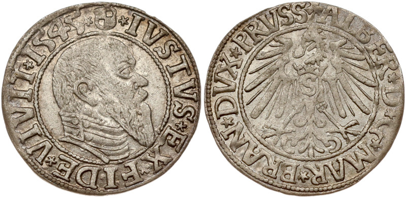 Poland, Prussia. Albert Hohenzollern (1525–1568). Grosz 1545, Konigsberg. Silver...