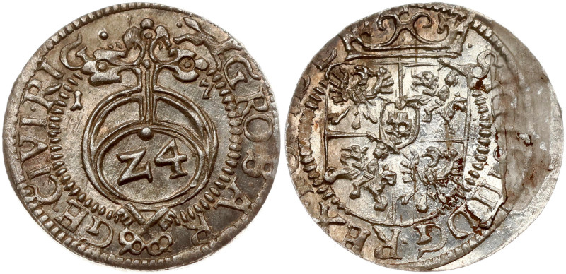 Poland. Zygmunt III Waza (1587-1632). Grosz 1617, Riga. Silver 1.18 g. Kop. 8172...